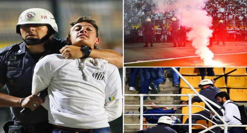 بالفيديو.. النيران تلتهم كوبا ليبرتادوريس.. جماهير سانتوس تشعل الملعب بسبب "خسارة إدارية"